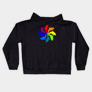 Dolphin Color Wheel Kids Hoodie